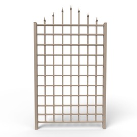 Dura-Trel Winchester 57 x 95 Inch PVC Vinyl Outdoor Garden Patio Trellis, with Wall Mounting Screws, Mocha