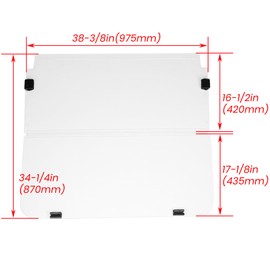 ECOTRIC Folding Down Clear Windshield for 2003-2006 Yamaha G22 Models Gas or Electric Golf Cart