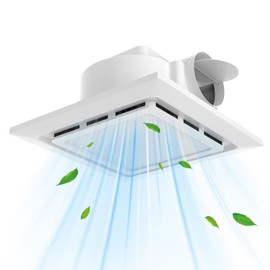 welnek 12In Bathroom Exhaust Fan with Light, 144CFM 35W Quiet Bathroom Ceiling Vent Fan With Led Light Combo, 2-In-1 12W 6500K Bath Night Ventilation for Bathrooms, Toilets, Hotels