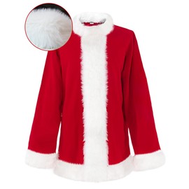 PAFIGA Christmas Costume Adult Men Santa Claus Outfit 7PCS Furry Green Giant Monster Mens Professional Realistic Xmas Cosplay Suit M