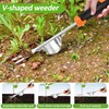3 Stück Unkrautstecher Edelstahl, Unkraut Entferner Gerät mit Gummigriff, Garten