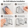Stainless Steel Sponge Holder for Kitchen Sink – No-Drill Adhesive
