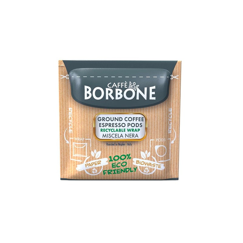 CAFFÈ BORBONE Cialda Compostabile, Miscela Nera - 50 Cialde -