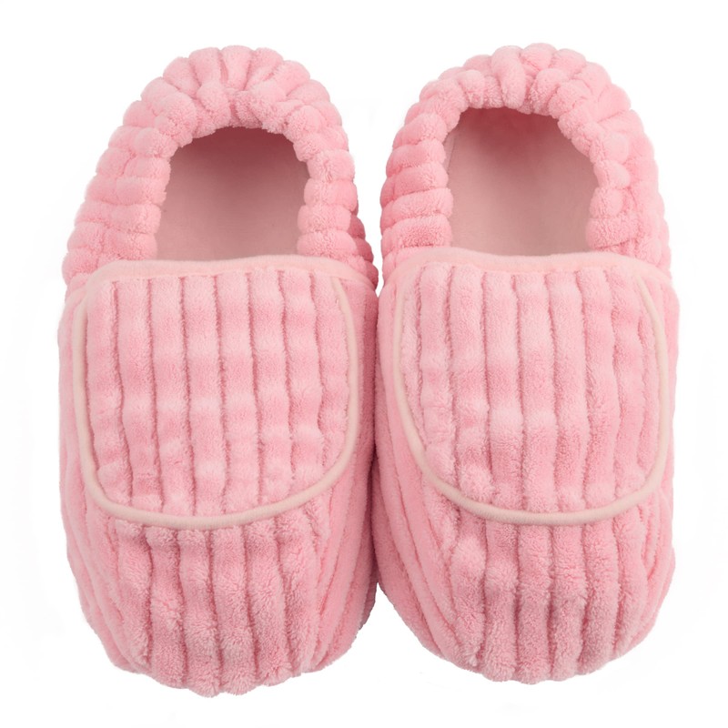 Magic Bag Spa Collection Heatable Slippers Pink Plush, Medium-Large