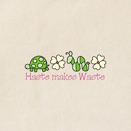 CafePress Haste Makes Waste Tote Bag Reusable Natural Beige Canvas Shopping Bag