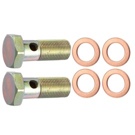 MACHSWON 2 Set Car Banjo Bolt Fitting Brake Adapter Kit with 18mm Spacers M18x1.5 Brake Line Thread Single Banjo Bolt