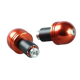 POSH 031173-14 Motorcycle Goods Handlebar End Universal Plain Big Type Deep Orange 031173-14 Bar End Cap