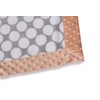 Bacati - Grey Dots with Solid Border Blanket (Grey Dots/Coral