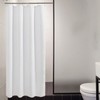 AmazerBath White Waffle Shower Curtain, 36x72 Inches, Fabric Stall Curtain