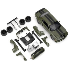 BGHSCA 1:36 Assembled Car Model for 2022 Dodge Challenger SRT Hellcat Diecast Toy, DIY Zinc Alloy Vehicle Toy Kit Educational Building Blocks Toy for Children (Green)