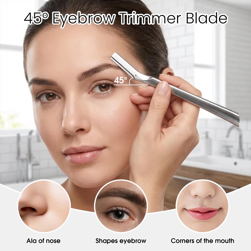 Dermaplane Razor for Women, Face Razor with 3 Stainless Steel