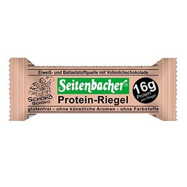 Seitenbacher Protein Bar Chocolate I 16 g/60 g = 27% Protein I Gluten Free I Glycerin-Free I (1 x 60 g)