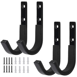 LOIUO Gun Rack Storage Wall Mount Rifles Shotgun Hooks Horizontal Metal Hangers for Storing Shotguns Rifles Archery Bow Display Heavy Duty Steel