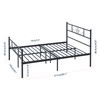 Weehom Queen Bed Frame with Headboard and Footboard Metal Platform