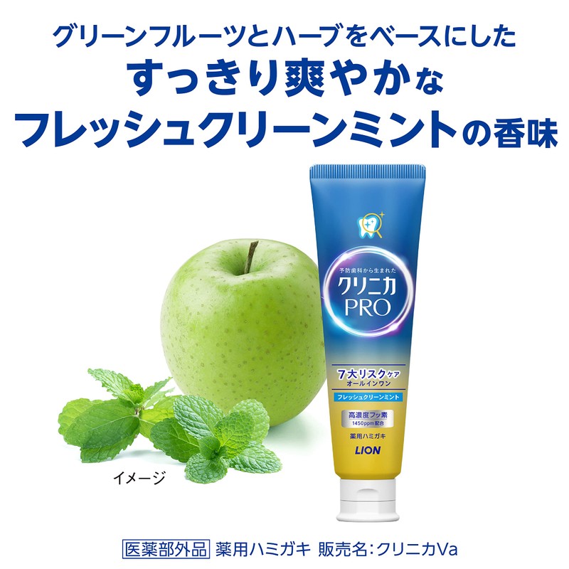 Clinica PRO All-In-One Toothpaste, Fresh Clean Mint, Toothpaste, Fluorine, Periodontal