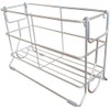 Large Wooden Workshop Bathroom 2-Way Bottle Rack, Silver, Approx. 10.4
