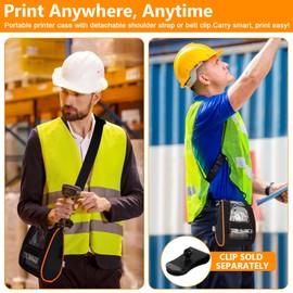 IYOUBOL Carrying Case for Zebra ZQ630 & QLN420 - Portable Thermal Label Printer Bag with Shoulder Strap, Easy Transport and Protection, Convenient Label Access | P1050667-017, ZEB-P1050667017