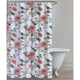 Envogue Shower Curtain Floral and Nature 100% Cotton 72" x 72" Multi Color