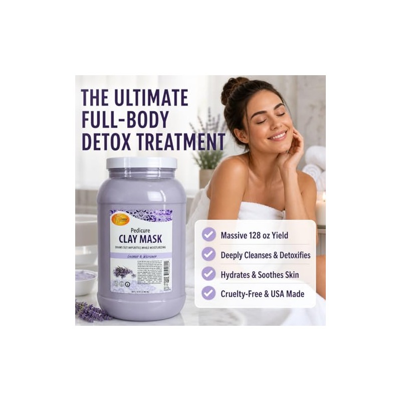 Spa Redi Pedi Clay Mask Lavender & Wildflower (Gallon) by