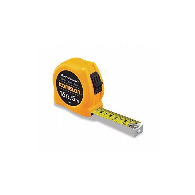 Komelon 4916IM The Professional 16-Foot Inch/Metric Scale Power Tape, Yellow