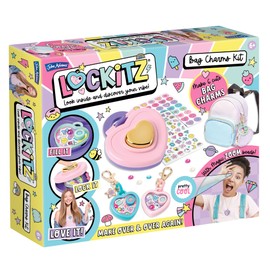 Lockitz Bag Charms Kit: Arts and Crafts Fashion Jewellery Maker, Create Cute Bag Charms, Includes Zoom Beads with Secret Messages to find Inside | for Kids Age 6+