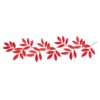 Melrose Striped Border Leaf Christmas Garlands - 4' - Set