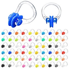 Macarrie 100 Packs Swimming Nose Clip Waterproof Swim Nose Clip Silicone Nose Plugs for Kids Youth Adults Pool, 15 Colors