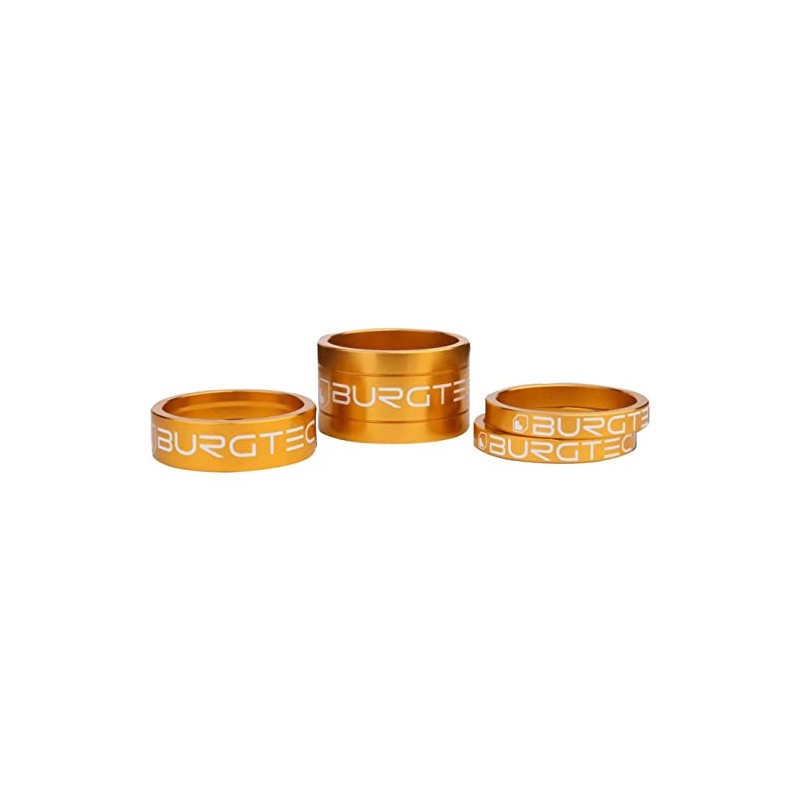 Burgtec Stem Spacer Kit Bullion Gold (5mm Spacer x2 10mm