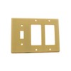 Leviton 3-Gang 1-Toggle 2-Decora/GFCI Device Combination Wallplate, Standard Size, Thermoset,