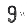WIGANO 5.5"Hotel House Door Numbers Cast Iron Black (9 (Nine))