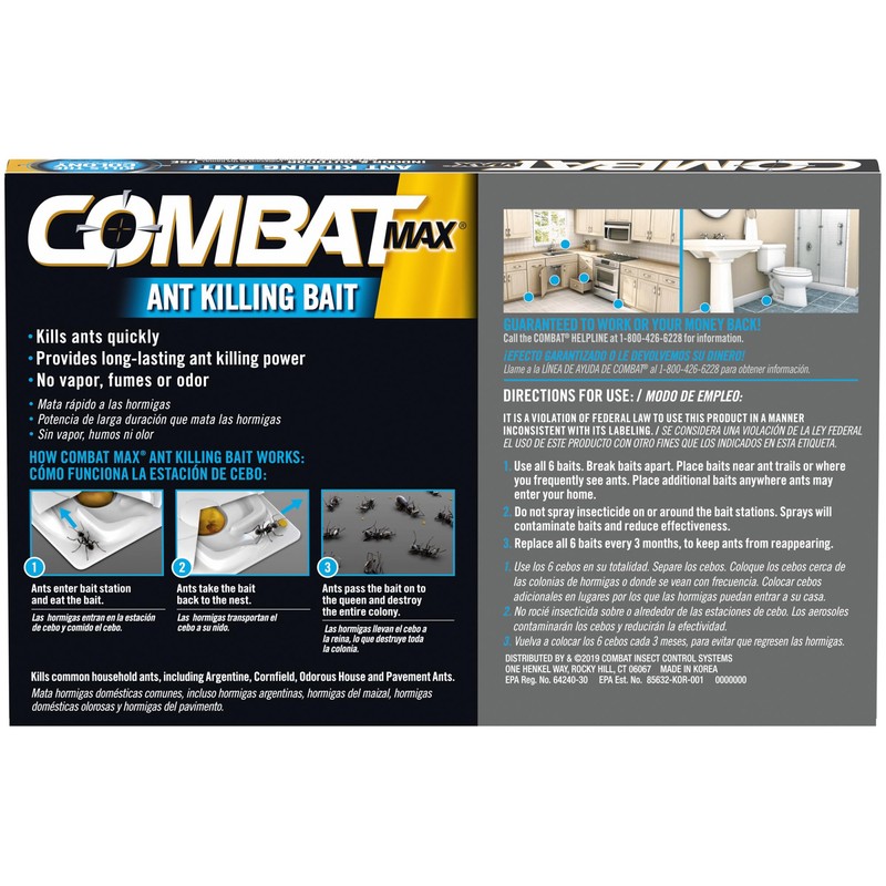 Combat Max Ant Killing Bait Stations, Indoor and Outdoor Use,