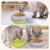 UEUEAHA Ceramic Cat Food Bowl Set of 2,Flower Anti Whisker