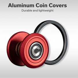 CIVIVI Key Coin Pocket Key Organizer with Extra 3 Pivot Barrels for Edc Keychain Key Case, Aluminum Coin Covers C23056-1 (Red)