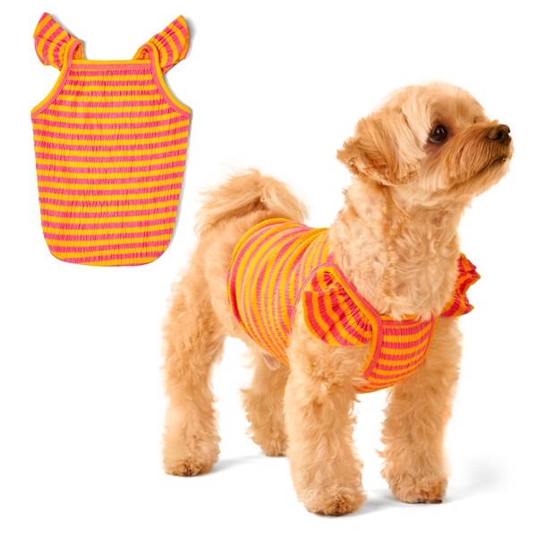 FURTiZEN Stripe Ruffle Tank for Dogs - Striped Dog Tank