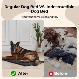 WooPetty Chew Proof Dog Crate Pad for Large Dogs, Indestructible Dog Bed for Aggressive Chewers, Durable and Undestroyable Crate Mat for Kennel, Thin Mat Indoor and Outdoor 28"x47"