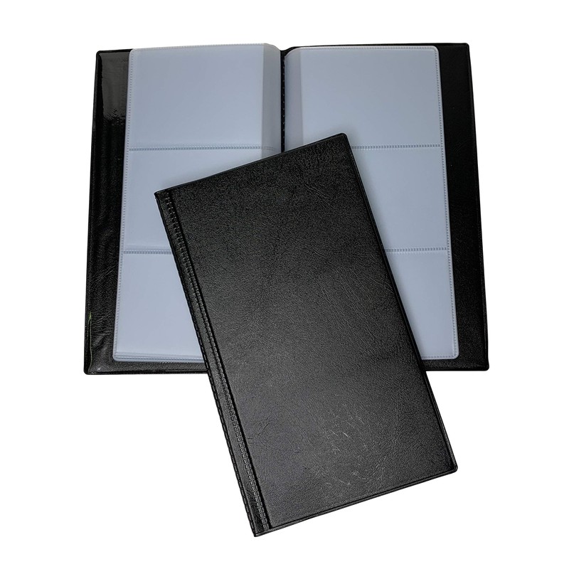 Janrax 60 Pocket Black Name Business Card Holder