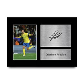 HWC Trading Cristiano Ronaldo Al Nassr Gifts Printed Signed Autograph Picture for Football Fans and Supporters - A4