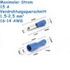Leloco 30 Pairs 0.5-6.0 mm² Cable Lugs Set, Crimp Connectors,