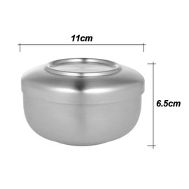 Healifty Shaving Bowl with Lid for Shop Bathroom (Stainless Steel 11 x 11 x 6. 5 cm)