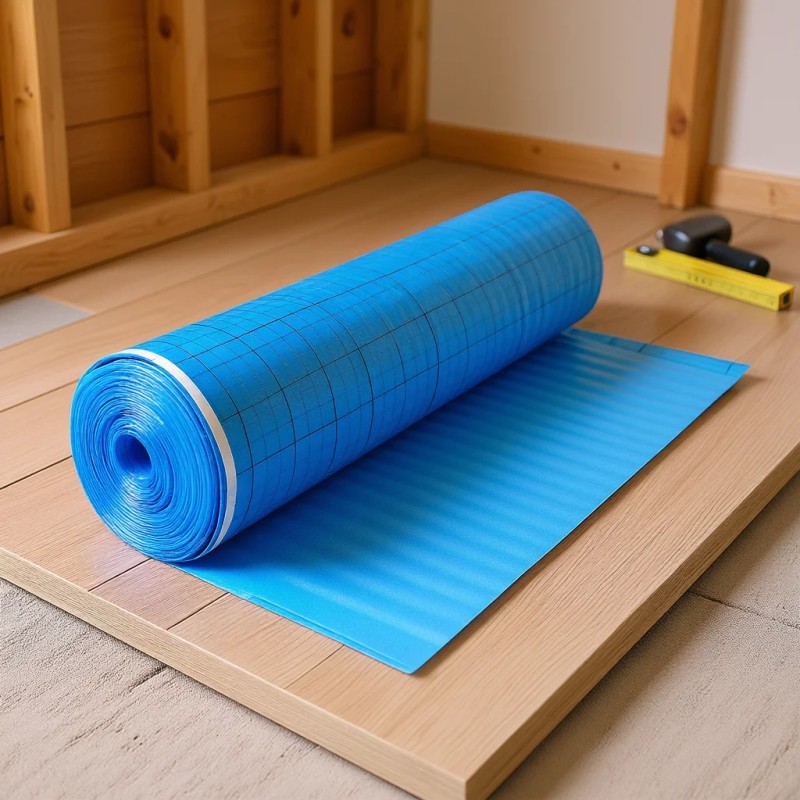 Blue Vapor Barrier Floor Underlayment 3mm 200 Sq Ft For