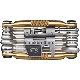 Crank Brothers Multi 17 Tool - Gold/Bicycle Cycling Cycle Road Mountain Trail Folding Fold Emergency Survival Repair Kit Screwdriver Hex Wrench Multifunction Essential