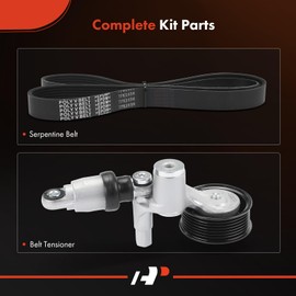 A-Premium Serpentine Drive Belt Kit with Tensioner Compatible with Honda Cars - CR-V CRV 2015 2016-2.4L
