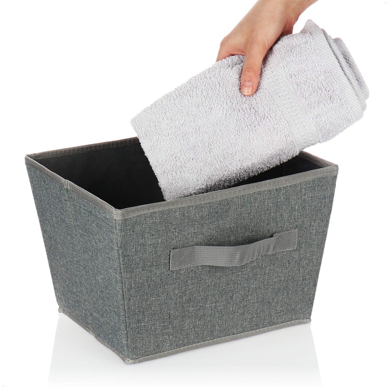 com-four® 2 x Storage Boxes - Foldable Box for Storage
