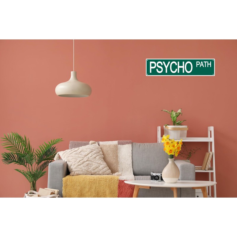 Psycho Path Funny Street Sign Retro Funny Wall Decor Metal