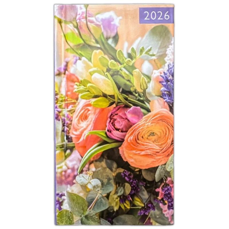 2026 Diary Slim Week to View Fashion Floral Photographic in