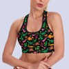 Cute Dinosa Sports Bras for Women Longline Padded Workout Tank