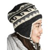 Tribe Azure Fair Trade Soft Warm Wool Hat Cap Winter