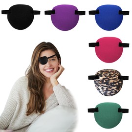 6Pcs Eye Patches Adjustable Medical Eye Patch for Adults and Kids Soft Breathable Shading Amblyopia Eye Patch Apply for Left or Right Eye for Lazy Eye Amblyopia Strabismus or After Surgery