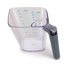 Joseph Joseph Align 2-teiliger, leicht ablesbarer Messbecher, Kunststoff - BPA-frei, 1 Liter