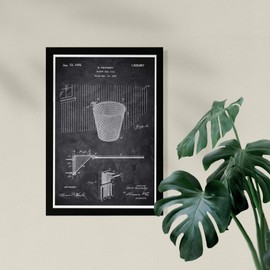 Wynwood Studio Sports and Teams Framed Wall Art Prints Hoop 1925 Chalkboard' Basketball Home Décor, 13" x 19", Black, White